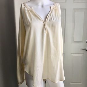 Vince Silk Flowy Blouse Top Shirt